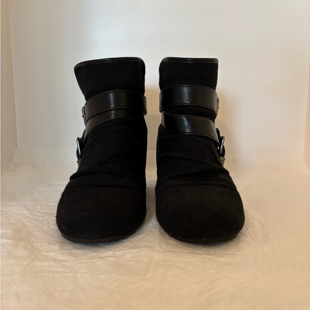 Punk Black Rocker Boots - Picture 3 of 10